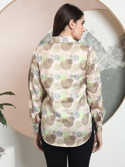 trendy printed v neck top for women 1