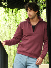 Panel-Stitch Knit Sweatshirt