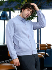 Panel-Stitch Knit Jacket