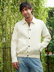 Lined-Tactile Bomber Jacket