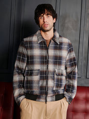 Zip-Front Plaid Jacket