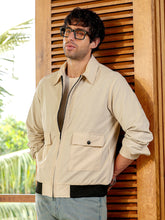 Zip-Front Geometric-Jacquard Jacket