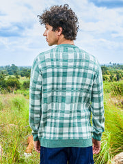 كنزة رجالية بنقشة الترتان