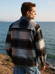 Vignette-Checkered Oversized Shirt