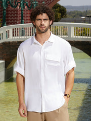 Satin-Utility Oversized Shirt