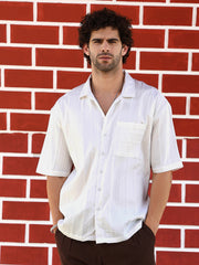 Unbalanced-Ridge Oversized Shirt