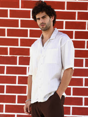 Unbalanced-Ridge Oversized Shirt