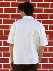 Unbalanced-Ridge Oversized Shirt