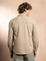 قميص واسع مزين برقعة مربعة