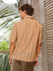 Swirl Open-Knit Shirt