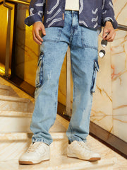 بنطلون جينز كاربنتر مغسول بالأسيد