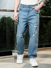 Distressed Light Blue Denim Jeans