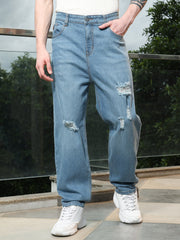 Distressed Light Blue Denim Jeans