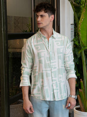 قميص عادي بنمط تجريدي ديكو