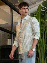 قميص عادي بنمط تجريدي ديكو