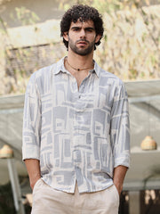 قميص عادي بنمط تجريدي ديكو