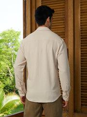 قميص منسوج الملمس