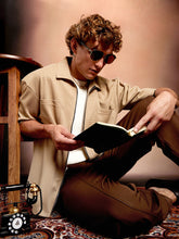 قميص وافل عملي واسع