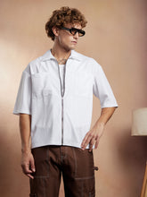 قميص وافل عملي واسع