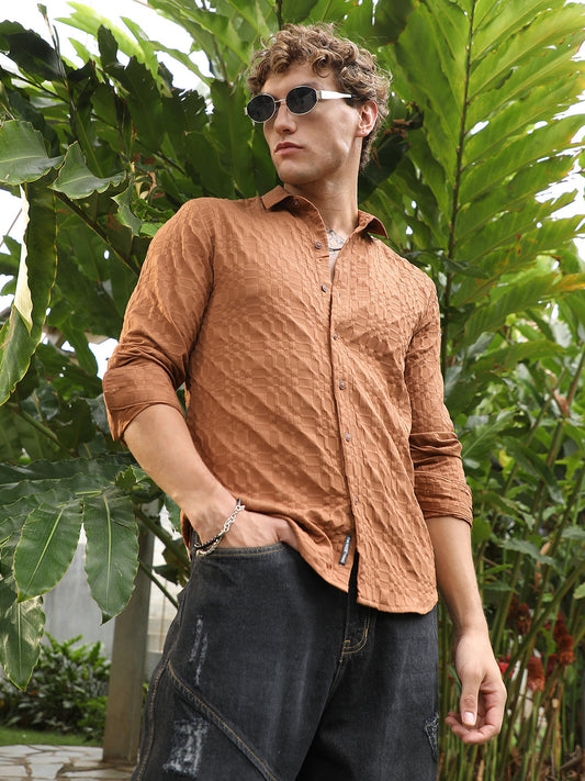 Embossed Geometric Shirt