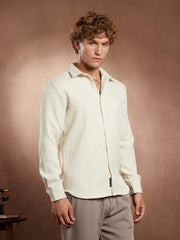 قميص متداخل الملمس