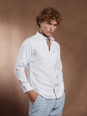 قميص عادي بنسيج مفتوح