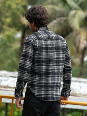 Button-Down Static-Plaid Shirt