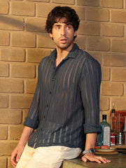 Panel Jacquard-Knit Shirt