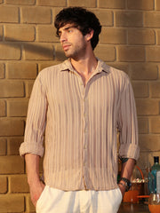 Panel Jacquard-Knit Shirt