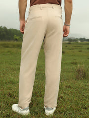 Mens Khaki Beige Velvique Tailored Trousers