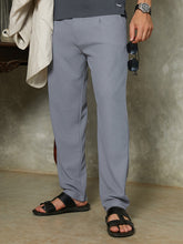 Mens Coin Grey Micro Waffle Chino Trousers