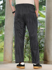 Gazed-Imprint Straight-Fit Trousers