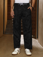 Splatter-Imprint Straight-Fit Trousers