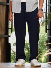 Pleated-Textured Cargo Trousers