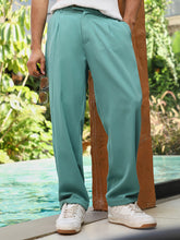 Pleated-Twill Tailored Trousers