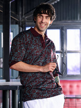 تيشيرت بولو بنقشة زهور جاكار