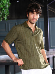 تيشيرت بولو من قماش الجاكار