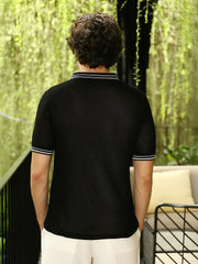 تيشيرت بولو فضفاض الحياكة