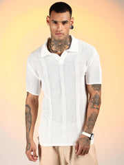 تيشيرت بولو محبوك بشكل غير متوازن