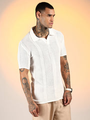 تيشيرت بولو محبوك بشكل غير متوازن