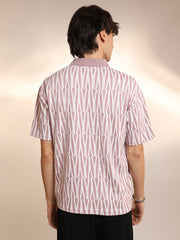 تيشيرت بولو ذو عروق