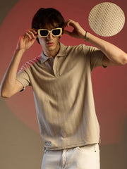 تيشيرت بولو بنقشة شيفرون