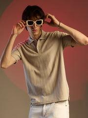 تيشيرت بولو بنقشة شيفرون