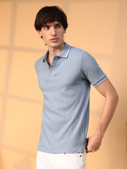 Interweave-Textured Polo T-Shirt