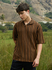 تيشيرت بولو مخطط بنقشة البرسيم