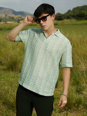 تيشيرت بولو محبوك بتقنية Tidal-Knit