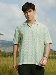 تيشيرت بولو محبوك بتقنية Tidal-Knit