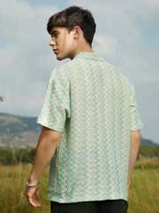 تيشيرت بولو محبوك بتقنية Tidal-Knit