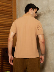 تيشيرت بولو كوبي مصنوع من حبل الملمس