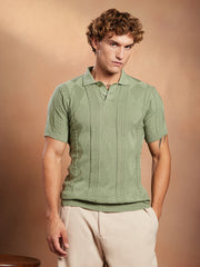 Argyle-Tactile Polo T-Shirt